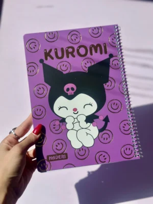 خرید دفتر سیم دار 60 برگ خطی طلاکوب کرومی