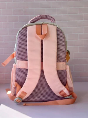 کوله پشتی طرح قهوه رنگ صورتی hasel bag کوله پشتی طرح قهوه رنگ صورتی hasel bag